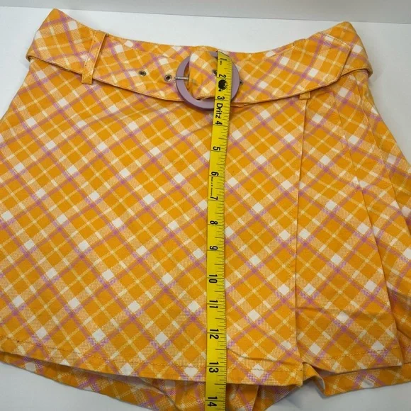 Urban Outfitters Plaid Pink & Orange Skort Size 2 - Picture 6 of 11